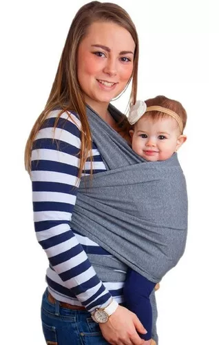 Fular para bebé Sling Mamãe e Bebê Wrap Sling color gris mescla