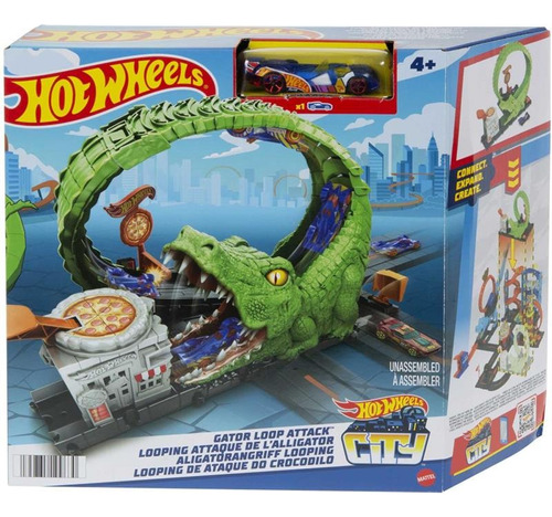 Hot Wheels Pista City Ataque Do Crocodilo Hkx39 - Mattel