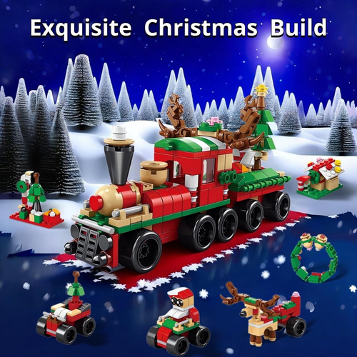 Juego De Bloques De Juguete De Construcción De Tren