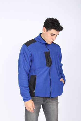 Poleron Micropolar Con Taslan Hombre