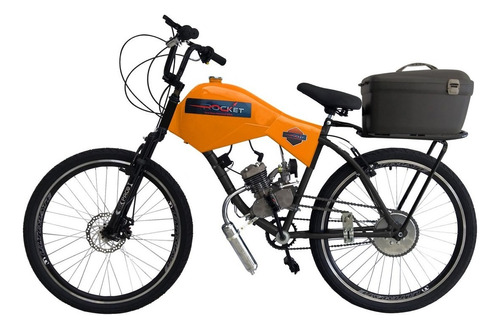 Bicicleta Motorizada 80cc Frdisk/susp Carenada Cargo Rocket Cor Laranja Ktm