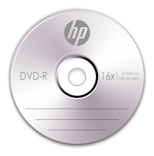 Dvd-r Marca Hewlett Packard 4.7 Gb 16x Sobre Incluido 4 Pack
