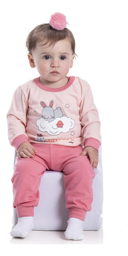 Pijama Infantil Kit 2 Roupa Bebê Menina Inverno Promoção | MercadoLivre