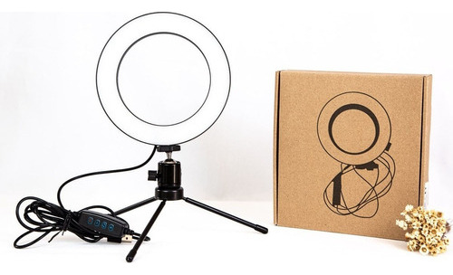 Iluminador Ring Light 16cm Profissional Com Tripé