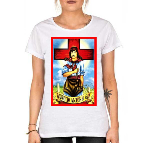 Remera De Mujer Gauchito Gil Antonio Mamerto Proteccion Gauc