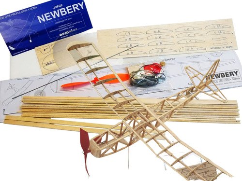 Newbery Avion De Madera Balsa Para Armar Corte Laser A Goma