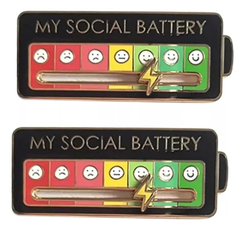 2 Pines My Social Battery Slider Pins Cool Hum