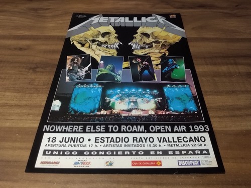 (pd861) Publicidad Metallica Rayo Vallecano * 1993