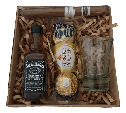 Regalos Originales Whisky Jack Daniels Box + Vaso Chocolates