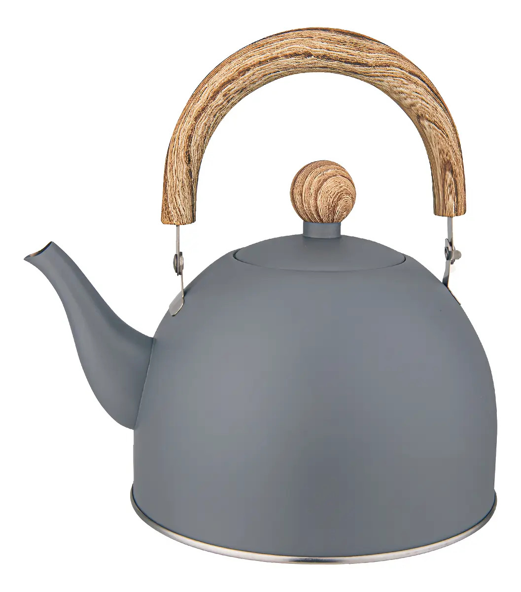 Pava Hudson Acero Inoxidable Gris 1.5 Lts Pico Matero Inducción