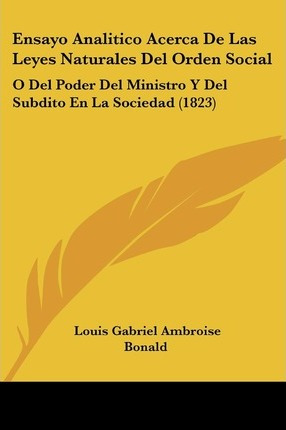 Libro Ensayo Analitico Acerca De Las Leyes Naturales Del ...