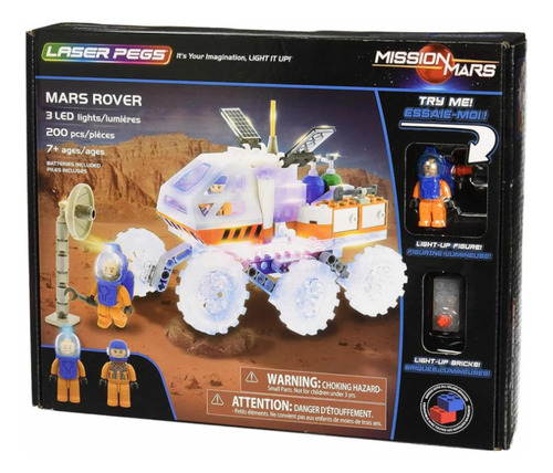 Laser Pegs Mars Rover Vehículo Espacial 200 Pz Mission Marte