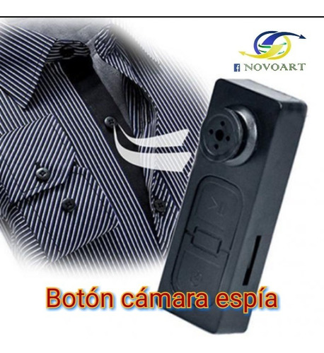 Camara Espía Boton Negro