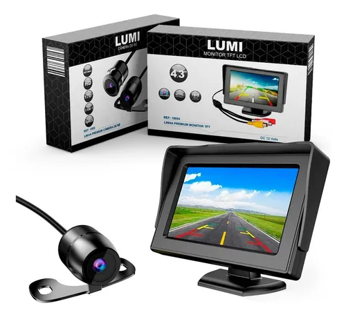 comprar Monitor Tela Retrátil Lcd Tft Veicular Dvd 4,3 + Câmera Ré