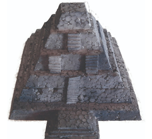 Piramide Del Sol Y De La Luna. Cultura Azteca. Para Maqueta.