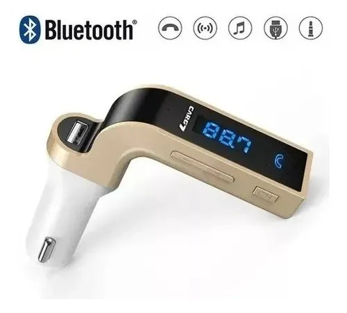 Transmisor Carro Carg7 Usb Aux Bluetooth Modulador Fm Sd Mp3
