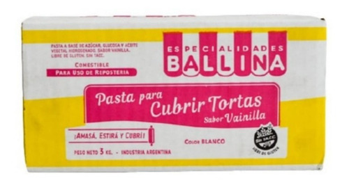 Pasta Ballina Vainilla X3kg - Cotillón Waf