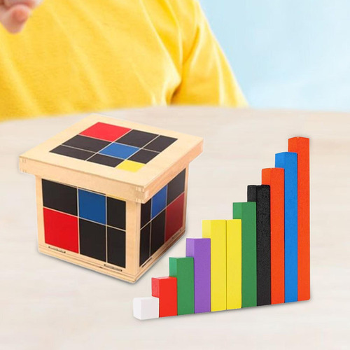 Juego De Construcción De Madera Para Niños, Cubo Trinomio
