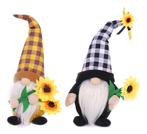 (bkw) Gnomes Scandinavian Tomte Nisse Swedish Sunflower Elf