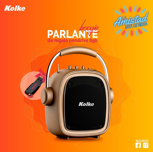 Imagen 1 de 1 de Parlante Portable Kolke Park Kpm-192 (bordo)