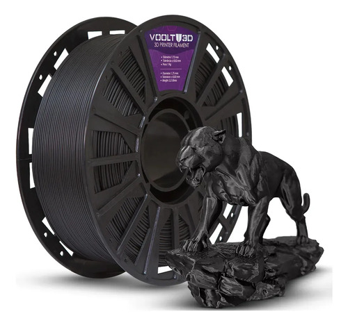 Filamento pla volt3D 1kg preto