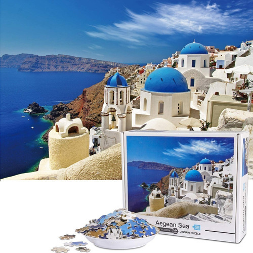 Imagen 3 de 3 de Rompecabezas 1000 Pzas Puzzle Mar Grecia Aegean Sea Cuadro