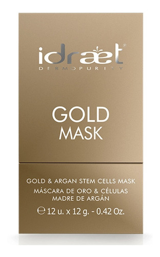 Mascaras Oro Y Celulas Madre Idraet Gold Mask X 12 Unidosis 
