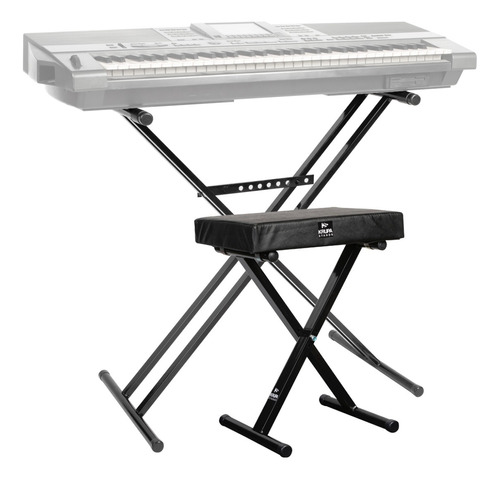 Combo Oferta Soporte Teclado Doble + Banqueta Pianista