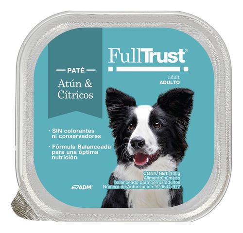 Alimento Humedo Full Trust Wet Atun/ Citricos Caja 16 Pzas.