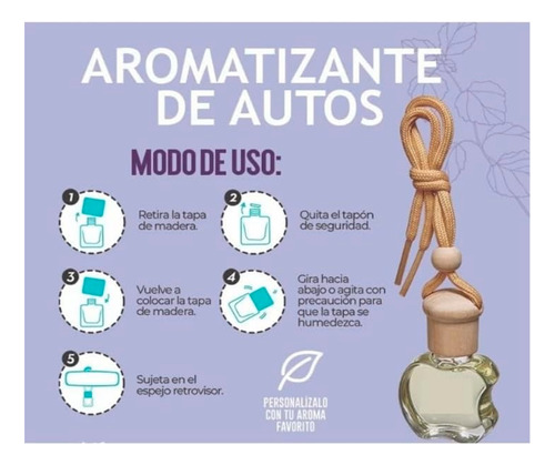 Aromatizante Para Auto Colgante Fraiche 100% Esencia Pura Fresa Vainilla