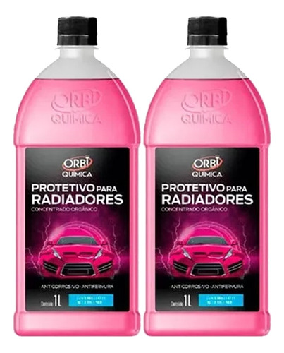 Par Aditivo Radiador Organico Rosa Concentrado Hi-tech C/nf