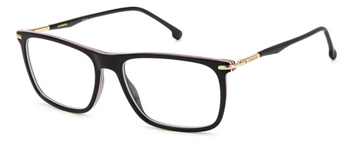Lentes Carrera 289 Rectangle Vintage X L Armazón Oft. 56mm Color Shiny Black/gold/red M4p