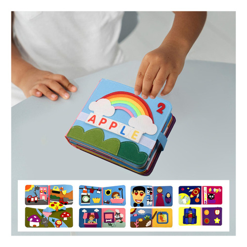 Story Cloth Book Educativo Preescolar Juguete Sensorial