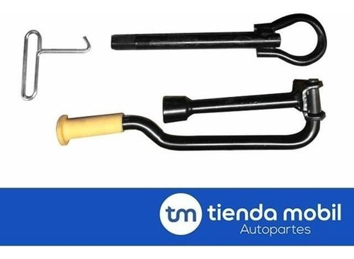 Imagen 3 de 12 de Crique Renault Megane 2005 A 2008 Tuerca 17 Mm Llave Y Caja