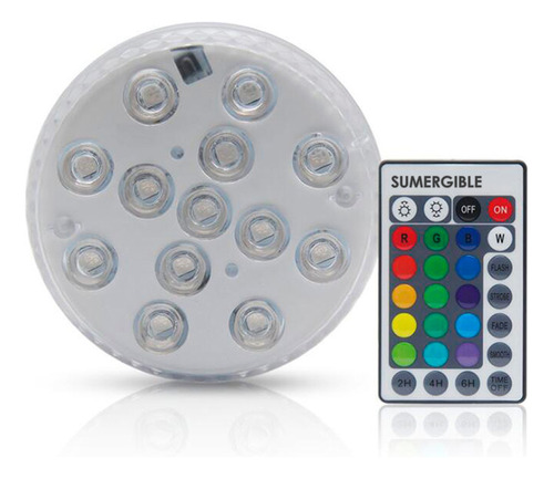 Luz Led Sumergible Rgb A Pilas Pileta Jacuzzi Fuente Pecera