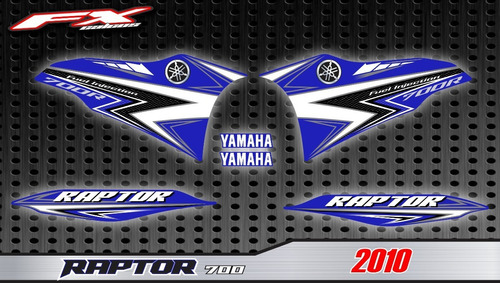 Calcos Simil  Original Yamaha Raptor 700 2010 Fxcalcos