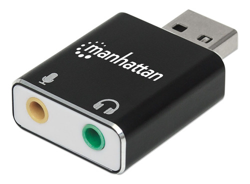 Tarjeta De Sonido Usb Manhattan 152754 Negro 