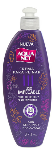 Crema Para Peinar Aqua Net Liso Impecable 270ml