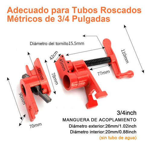 Kit De Prensas De Tubos Sergeant 3/4 Para Carpintería, 1 Uni