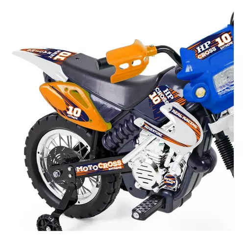 Moto Elétrica Infantil Criança Menino Motocross Homeplay Ver Voltagem Do  Carregador 110v/220v Cor Azul