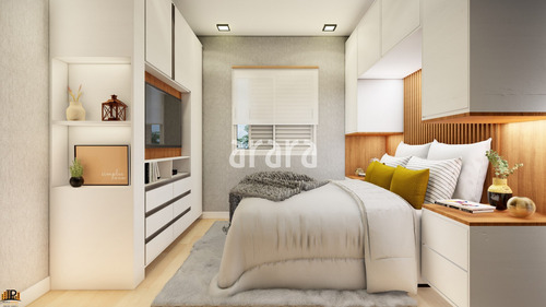 Imagem 10 de 12 de Assunção Sbc - Apto Em Construção 49m2, 2 Dormitórios, Sala, Sacada Com Ponto Grill, Banheiro, Vaga Demarcada E Escriturada. Lazer Completo. - Ap03493 - 70804901