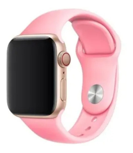 Pulseira Para Apple Watch Serie 7 + Película 3d 41mm 45mm Sm Cor Rosa-claro Largura 41 mm