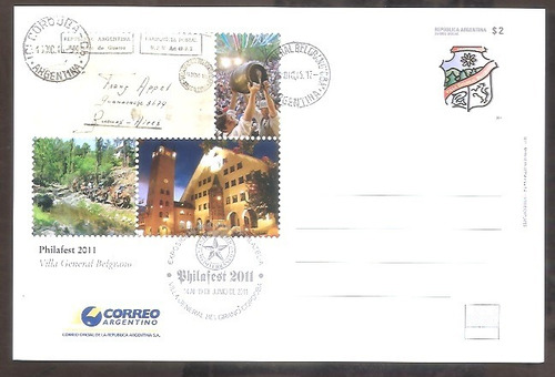 Argentina 2011 Entero Postal Expo Filatelica Philafest 2011