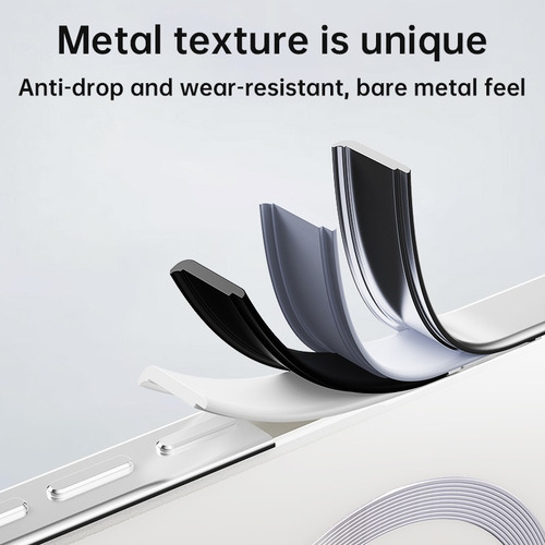 Funda Metálica De Borde Único Para iPhone 16/15 Pro Max