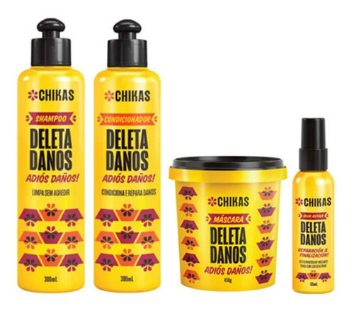 Kit Bio Extratus Chikas Deleta Danos 4produtos(sh,cd,rep,ma)