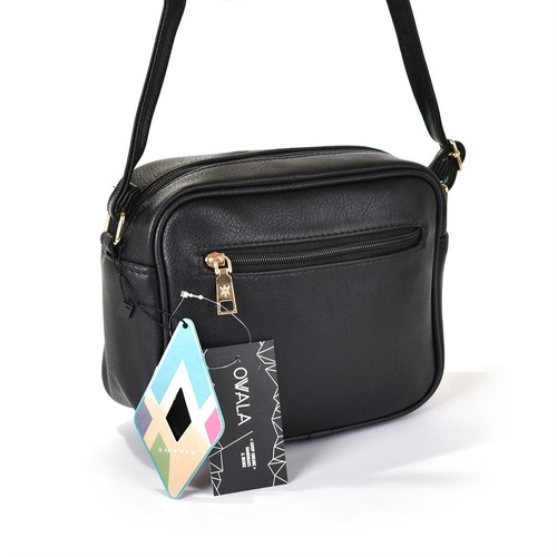 Cartera Bandolera Mujer Cuero Sintetico Amayra Bolsillos