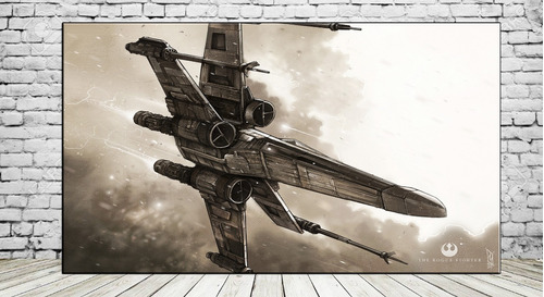 Cuadros Naves Star Wars Rogue Fighter 30x57 Lienzo Canvas 