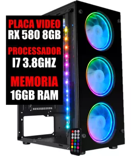 Pc Gamer Intel I7 3.8ghz / Rx 580 8gb / 16gb Ram / Ssd 480gb