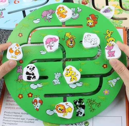 Laberinto De Zoológico Juego Didáctico Destreza Niños Madera