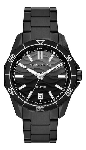 Reloj Hombre Ax Spencer De Acero3 Color de la correa Negro